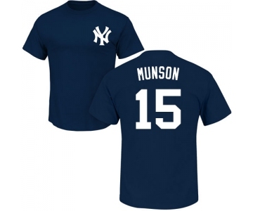 Youth New York Yankees #15 Thurman Munson Replica White Home Baseball Jersey