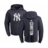 Baseball New York Yankees #53 Zach Britton Navy Blue Backer Pullover Hoodie