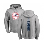 MLB Nike New York Yankees #11 Brett Gardner Ash Backer Pullover Hoodie