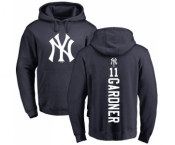 MLB Nike New York Yankees #11 Brett Gardner Navy Blue Backer Pullover Hoodie