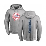 MLB Nike New York Yankees #13 Alex Rodriguez Ash Backer Pullover Hoodie