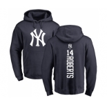 MLB Nike New York Yankees #14 Brian Roberts Navy Blue Backer Pullover Hoodie