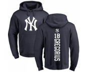 MLB Nike New York Yankees #18 Didi Gregorius Navy Blue Backer Pullover Hoodie