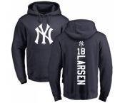 MLB Nike New York Yankees #18 Don Larsen Navy Blue Backer Pullover Hoodie