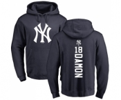 MLB Nike New York Yankees #18 Johnny Damon Navy Blue Backer Pullover Hoodie