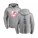 MLB Nike New York Yankees #2 Derek Jeter Ash Backer Pullover Hoodie