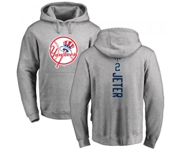 MLB Nike New York Yankees #2 Derek Jeter Ash Backer Pullover Hoodie