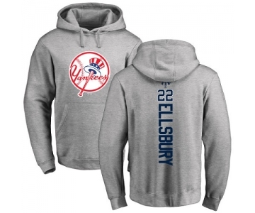 MLB Nike New York Yankees #22 Jacoby Ellsbury Ash Backer Pullover Hoodie