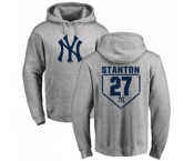 MLB Nike New York Yankees #27 Giancarlo Stanton Gray RBI Pullover Hoodie