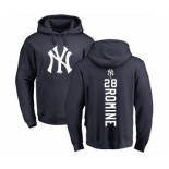 MLB Nike New York Yankees #28 Austin Romine Navy Blue Backer Pullover Hoodie