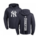 MLB Nike New York Yankees #30 David Robertson Navy Blue Backer Pullover Hoodie