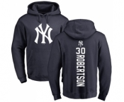 MLB Nike New York Yankees #30 David Robertson Navy Blue Backer Pullover Hoodie