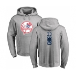 MLB Nike New York Yankees #33 Greg Bird Ash Backer Pullover Hoodie