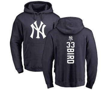 MLB Nike New York Yankees #33 Greg Bird Navy Blue Backer Pullover Hoodie