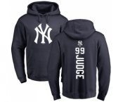 MLB Nike New York Yankees #99 Aaron Judge Navy Blue Backer Pullover Hoodie