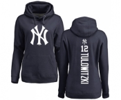 Baseball Women's New York Yankees #12 Troy Tulowitzki Navy Blue Backer Pullover Hoodie