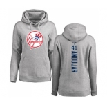 Baseball Women's New York Yankees #41 Miguel Andujar Ash Backer Pullover Hoodie