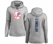 Baseball Women's New York Yankees #41 Miguel Andujar Ash Backer Pullover Hoodie