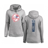 Baseball Women's New York Yankees #53 Zach Britton Ash Backer Pullover Hoodie