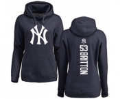 Baseball Women's New York Yankees #53 Zach Britton Navy Blue Backer Pullover Hoodie