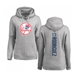 MLB Women's Nike New York Yankees #13 Alex Rodriguez Ash Backer Pullover Hoodie