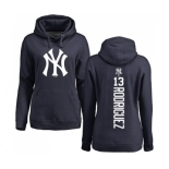 MLB Women's Nike New York Yankees #13 Alex Rodriguez Navy Blue Backer Pullover Hoodie