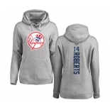 MLB Women's Nike New York Yankees #14 Brian Roberts Ash Backer Pullover Hoodie