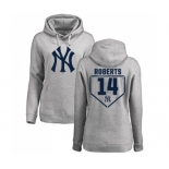 MLB Women's Nike New York Yankees #14 Brian Roberts Gray RBI Pullover Hoodie