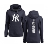 MLB Women's Nike New York Yankees #20 Jorge Posada Navy Blue Backer Pullover Hoodie