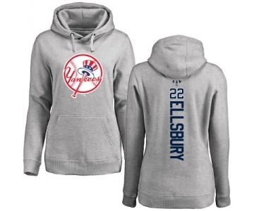 MLB Women's Nike New York Yankees #22 Jacoby Ellsbury Ash Backer Pullover Hoodie