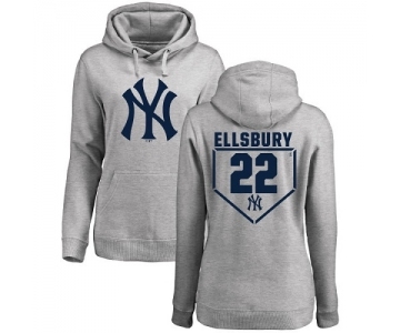 MLB Women's Nike New York Yankees #22 Jacoby Ellsbury Gray RBI Pullover Hoodie