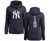 MLB Women's Nike New York Yankees #3 Babe Ruth Navy Blue Backer Pullover Hoodie