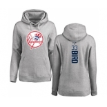 MLB Women's Nike New York Yankees #33 Greg Bird Ash Backer Pullover Hoodie