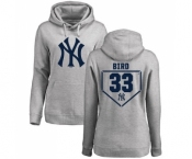 MLB Women's Nike New York Yankees #33 Greg Bird Navy Blue Backer Pullover Hoodie