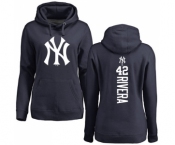 MLB Women's Nike New York Yankees #42 Mariano Rivera Navy Blue Backer Pullover Hoodie