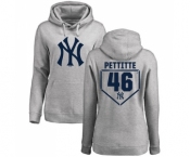 MLB Women's Nike New York Yankees #46 Andy Pettitte Gray RBI Pullover Hoodie