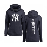 MLB Women's Nike New York Yankees #46 Andy Pettitte Navy Blue Backer Pullover Hoodie