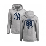 MLB Women's Nike New York Yankees #99 Aaron Judge Gray RBI Pullover Hoodie