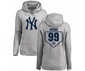 MLB Women's Nike New York Yankees #99 Aaron Judge Gray RBI Pullover Hoodie