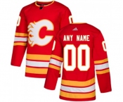 Calgary Flames Customized Authentic Red Alternate Hockey Jersey