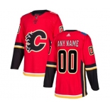 Calgary Flames Customized Authentic Red Home Hockey Jersey