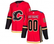 Calgary Flames Customized Authentic Red Home Hockey Jersey