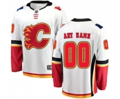 Calgary Flames Customized Fanatics Branded White Away Breakaway Hockey Jersey