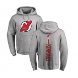 Hockey New Jersey Devils #1 Keith Kinkaid Ash Backer Pullover Hoodie