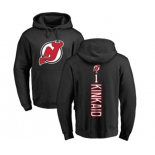 Hockey New Jersey Devils #1 Keith Kinkaid Black Backer Pullover Hoodie