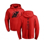 Hockey New Jersey Devils #11 Brian Boyle Red One Color Backer Pullover Hoodie