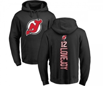 Hockey New Jersey Devils #12 Ben Lovejoy Black Backer Pullover Hoodie