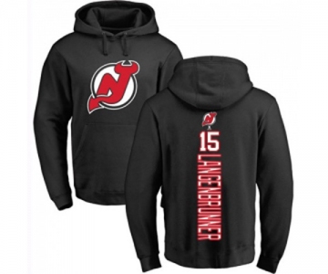 Hockey New Jersey Devils #15 Jamie Langenbrunner Black Backer Pullover Hoodie