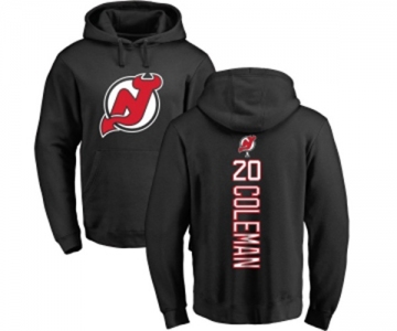 Hockey New Jersey Devils #20 Blake Coleman Black Backer Pullover Hoodie