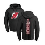 Hockey New Jersey Devils #30 Martin Brodeur Black Backer Pullover Hoodie